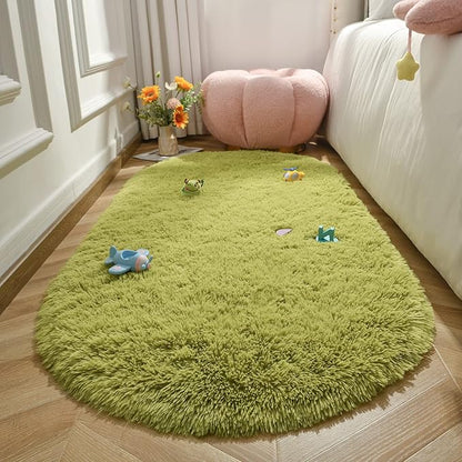 Fluffy Shaggy Area Rugs for Bedroom Bedside | Egoodhome™