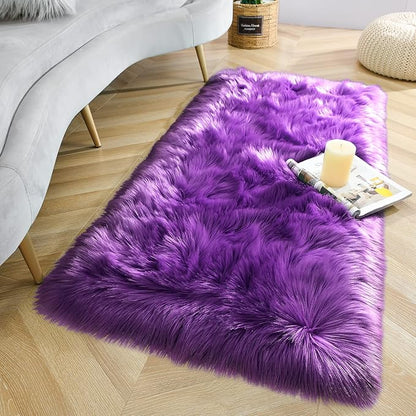 Washable Furry Durable Faux Throw Carpet | Egoodhome™