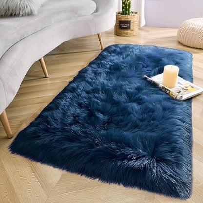 Washable Furry Durable Faux Throw Carpet | Egoodhome™