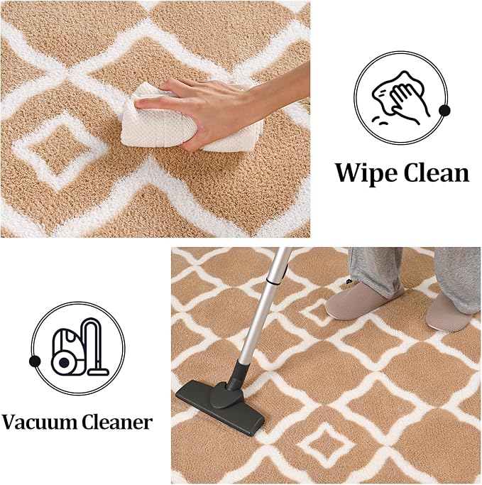 Modern Moroccan Memory Foam Big Dorm Carpet | Egoodhome™