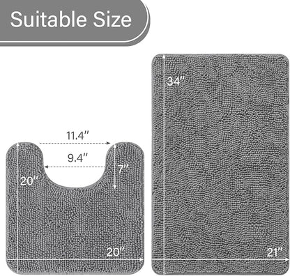Soft Non Slip Bath Bathroom Rug Set | Egoodhome™