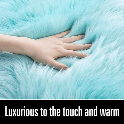 Washable Furry Durable Faux Throw Carpet | Egoodhome™