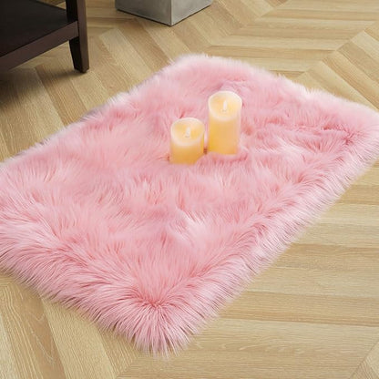 Washable Furry Durable Faux Throw Carpet | Egoodhome™