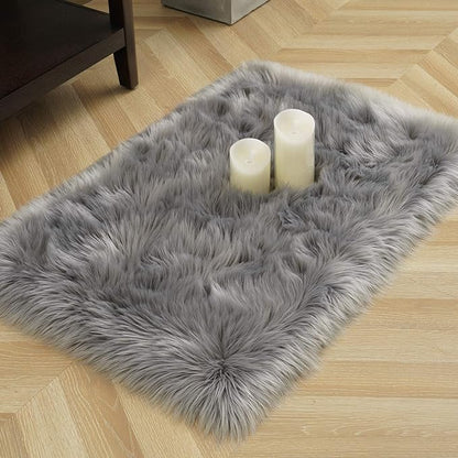 Washable Furry Durable Faux Throw Carpet | Egoodhome™