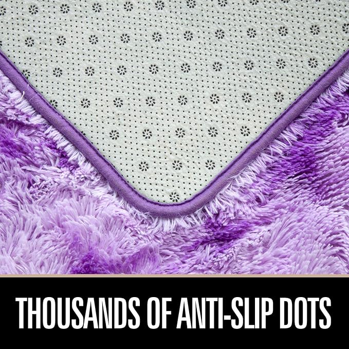 Luxury Fluffy Rainbow Colorful Area Rug | Egoodhome™