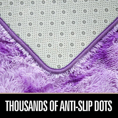 Luxury Fluffy Rainbow Colorful Area Rug | Egoodhome™