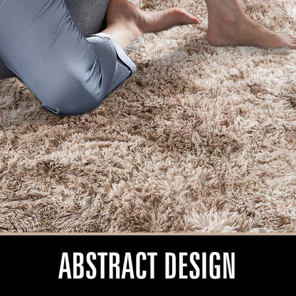 Luxury Fluffy Rainbow Colorful Area Rug | Egoodhome™