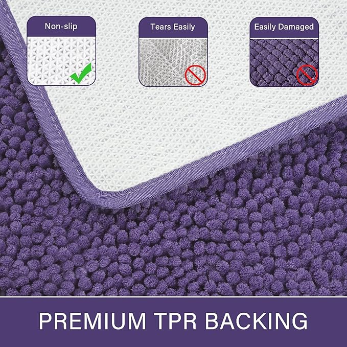 Washable Non Slip Bath Rugs for Bathroom Shower | Egoodhome™