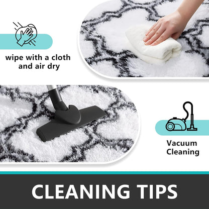 Geometric Plush Fluffy Modern Area Luxury Shag Rugs | MUSICWAKER™