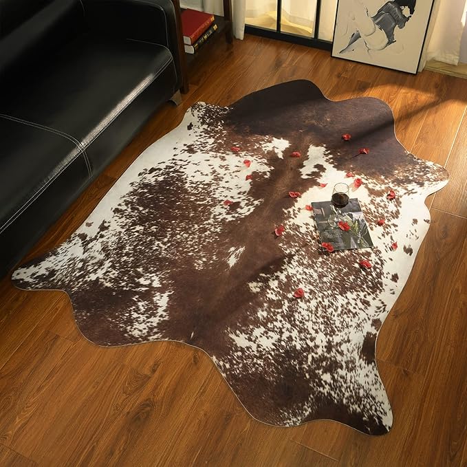 Premium Cowhide Style, Faux Animal Hide Rug | Egoodhome™