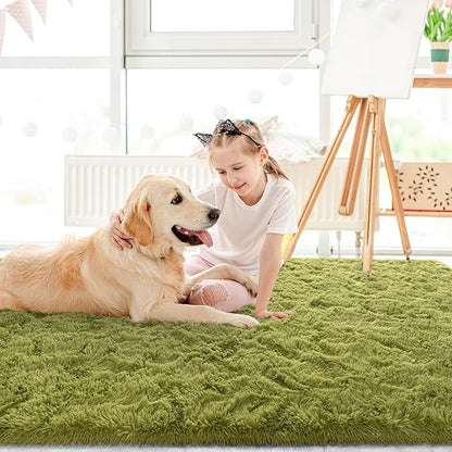 Fluffy Shaggy Area Rugs for Bedroom Bedside | Egoodhome™