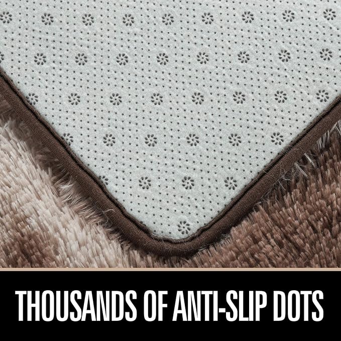 Luxury Fluffy Rainbow Colorful Area Rug | Egoodhome™