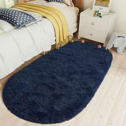 Fluffy Shaggy Area Rugs for Bedroom Bedside | Egoodhome™