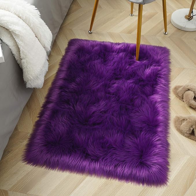 Washable Furry Durable Faux Throw Carpet | Egoodhome™