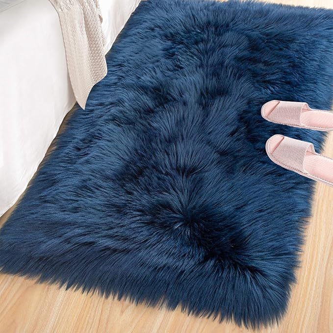 Washable Furry Durable Faux Throw Carpet | Egoodhome™