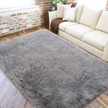 Washable Furry Durable Faux Throw Carpet | Egoodhome™