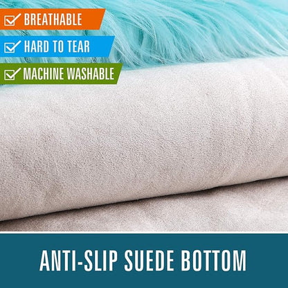 Washable Furry Durable Faux Throw Carpet | Egoodhome™