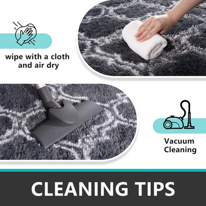 Geometric Plush Fluffy Modern Area Luxury Shag Rugs | MUSICWAKER™