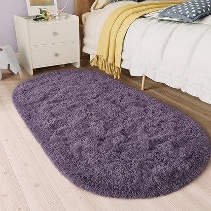 Fluffy Shaggy Area Rugs for Bedroom Bedside | Egoodhome™