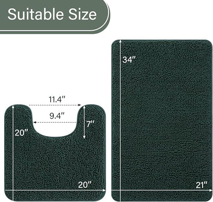 Soft Non Slip Bath Bathroom Rug Set | Egoodhome™