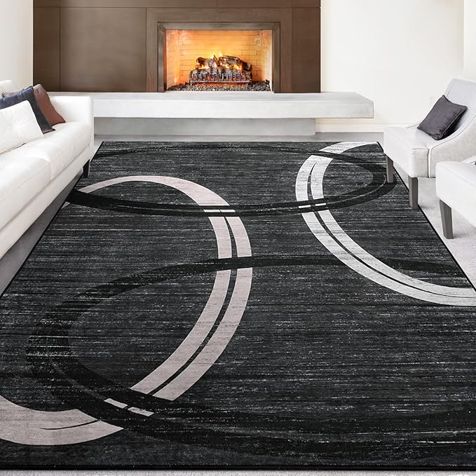 Abstract Big High Traffic Modern Rugs | Egoodhome™