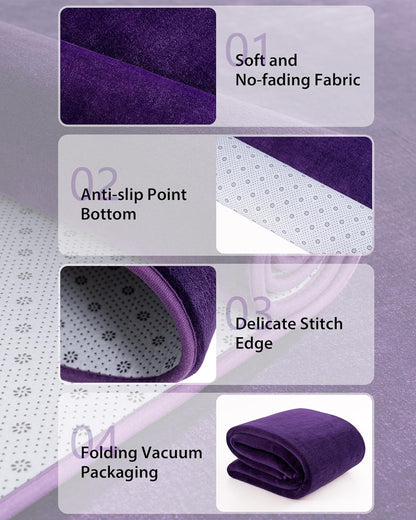 Solid-color Minimalist Washable Modern Area Rug | Egoodhome™