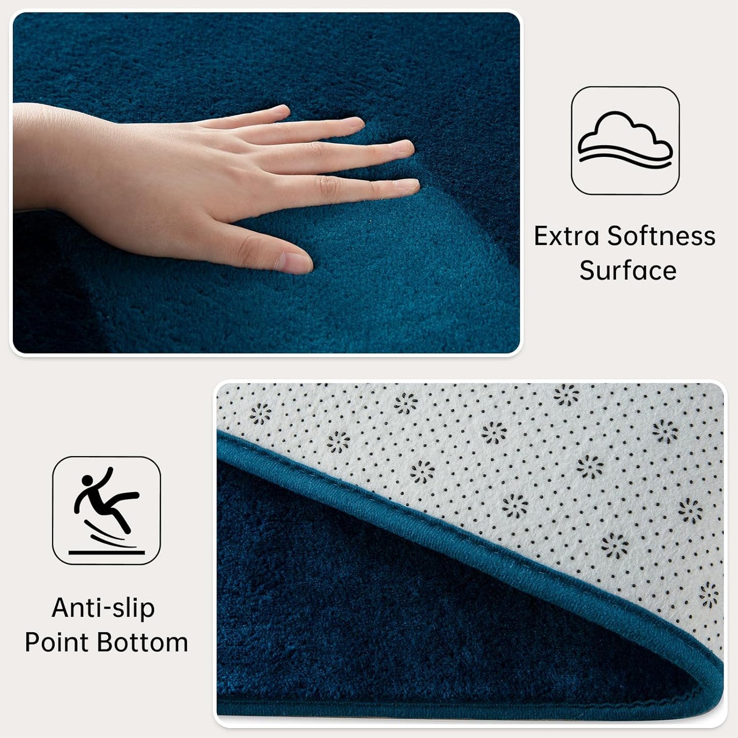 Solid-color Minimalist Washable Modern Area Rug | Egoodhome™