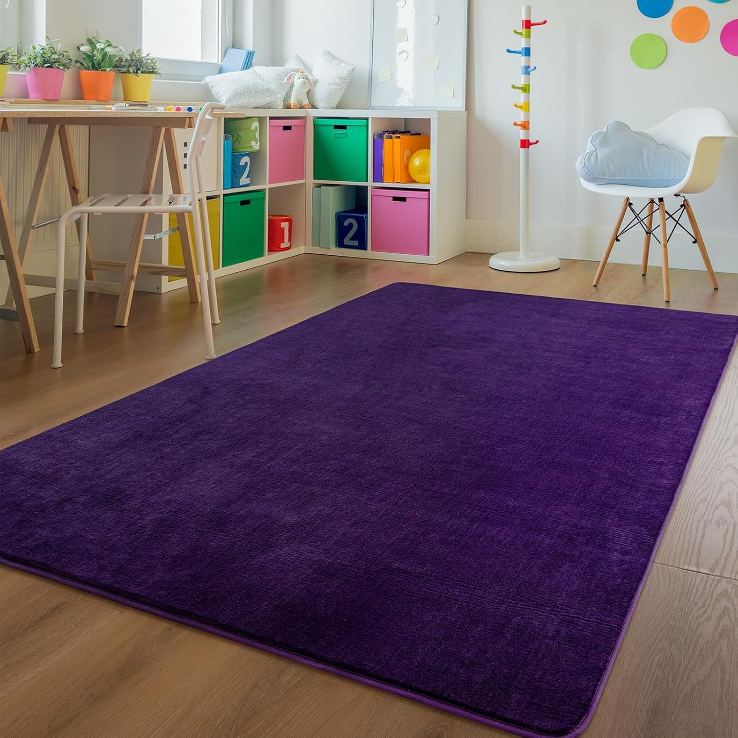 Solid-color Minimalist Washable Modern Area Rug | Egoodhome™
