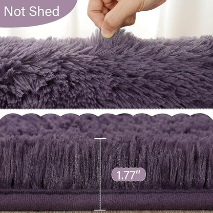 Fluffy Shaggy Area Rugs for Bedroom Bedside | Egoodhome™