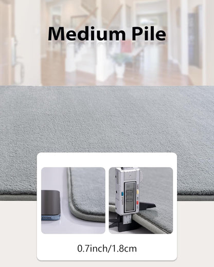 Solid-color Minimalist Washable Modern Area Rug | Egoodhome™