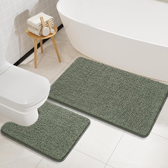 Soft Non Slip Bath Bathroom Rug Set | Egoodhome™