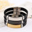 Sport Men's Silicone Bracelets Smooth Design Black / Champagne Gold Color 10 MM Width Length Adjustable Male Gift