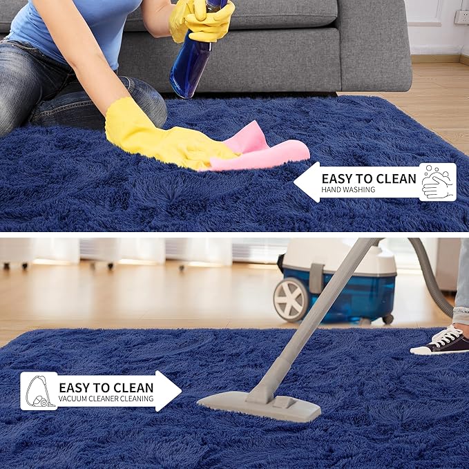 EGOODHOME Large Soft Fluffy  Modern Rug | Egoodhome™