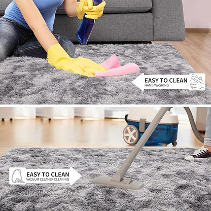 EGOODHOME Large Soft Fluffy  Modern Rug | Egoodhome™
