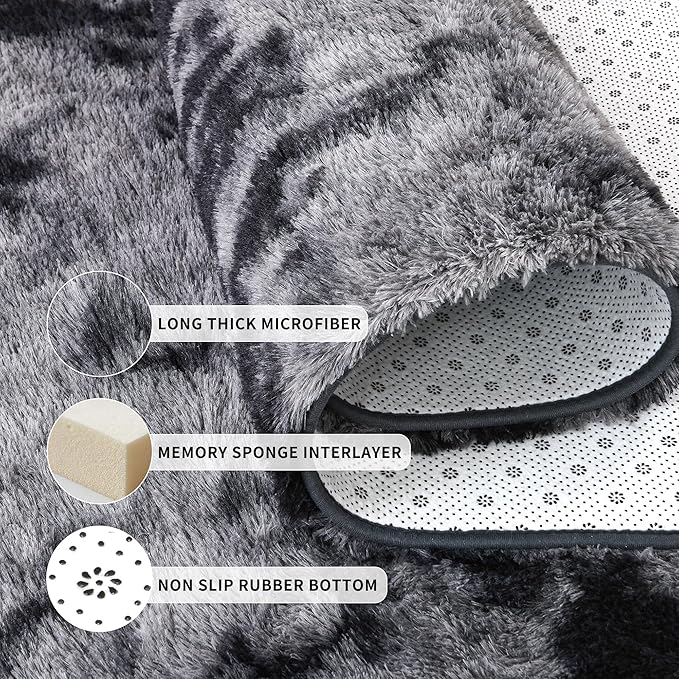 EGOODHOME Large Soft Fluffy  Modern Rug | Egoodhome™