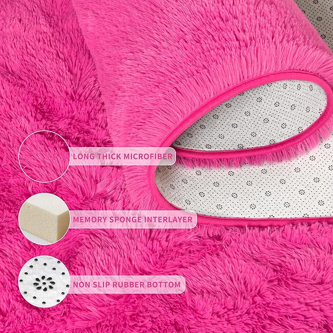 EGOODHOME Large Soft Fluffy  Modern Rug | Egoodhome™