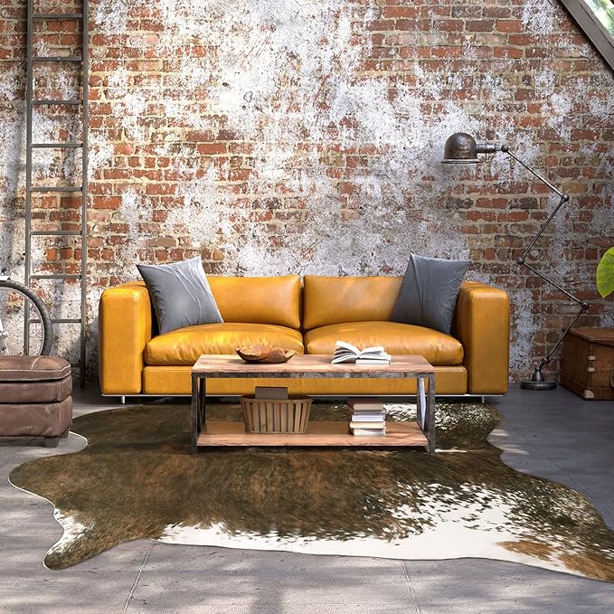 Stylish Cow Large Accent Western Rug | Egoodhome™