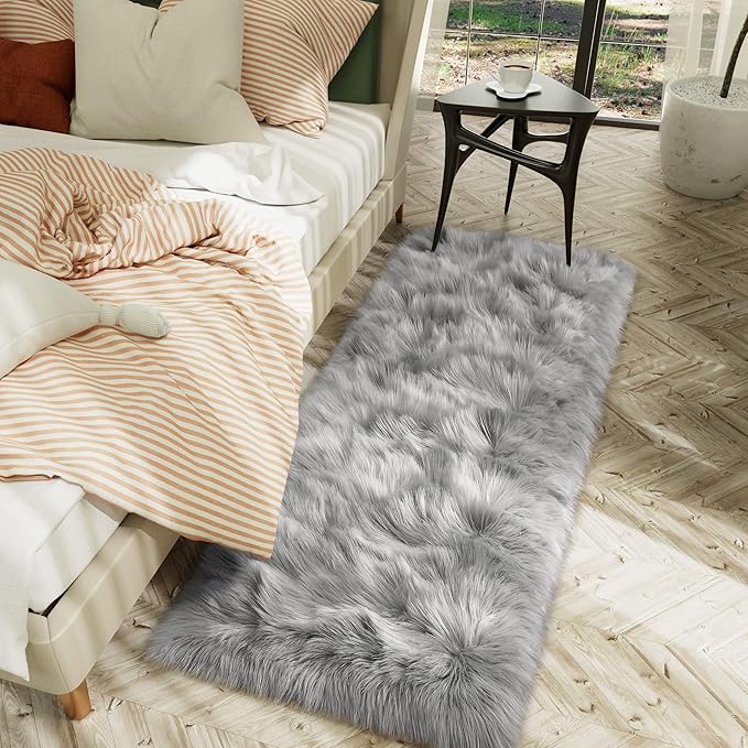 Washable Furry Durable Faux Throw Carpet | Egoodhome™