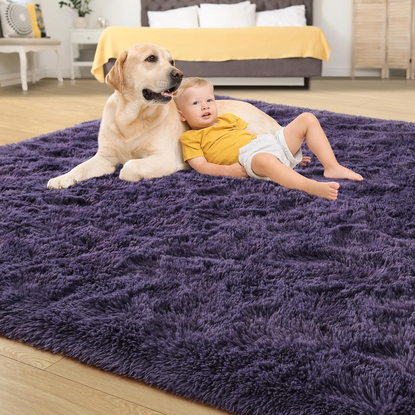 EGOODHOME Large Soft Fluffy  Modern Rug | Egoodhome™