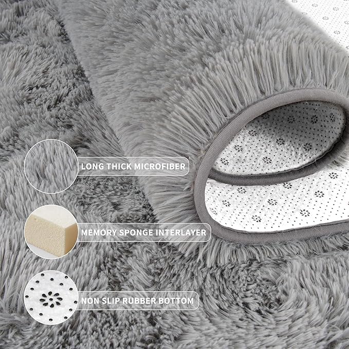 EGOODHOME Large Soft Fluffy  Modern Rug | Egoodhome™