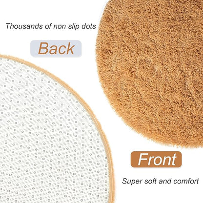 Fluffy Shaggy Area Rugs for Bedroom Bedside | Egoodhome™