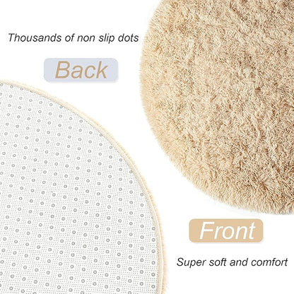 Fluffy Shaggy Area Rugs for Bedroom Bedside | Egoodhome™