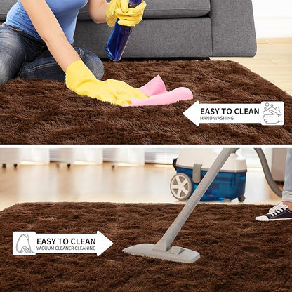 EGOODHOME Large Soft Fluffy  Modern Rug | Egoodhome™