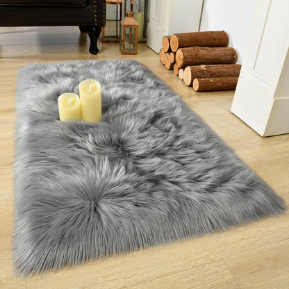Washable Furry Durable Faux Throw Carpet | Egoodhome™