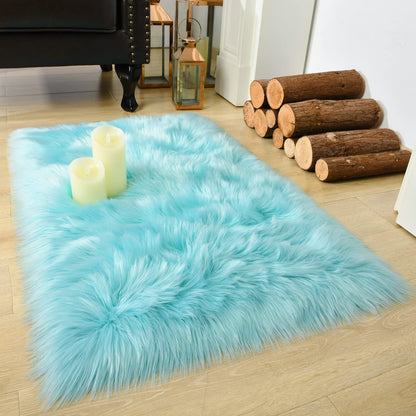 Washable Furry Durable Faux Throw Carpet | Egoodhome™