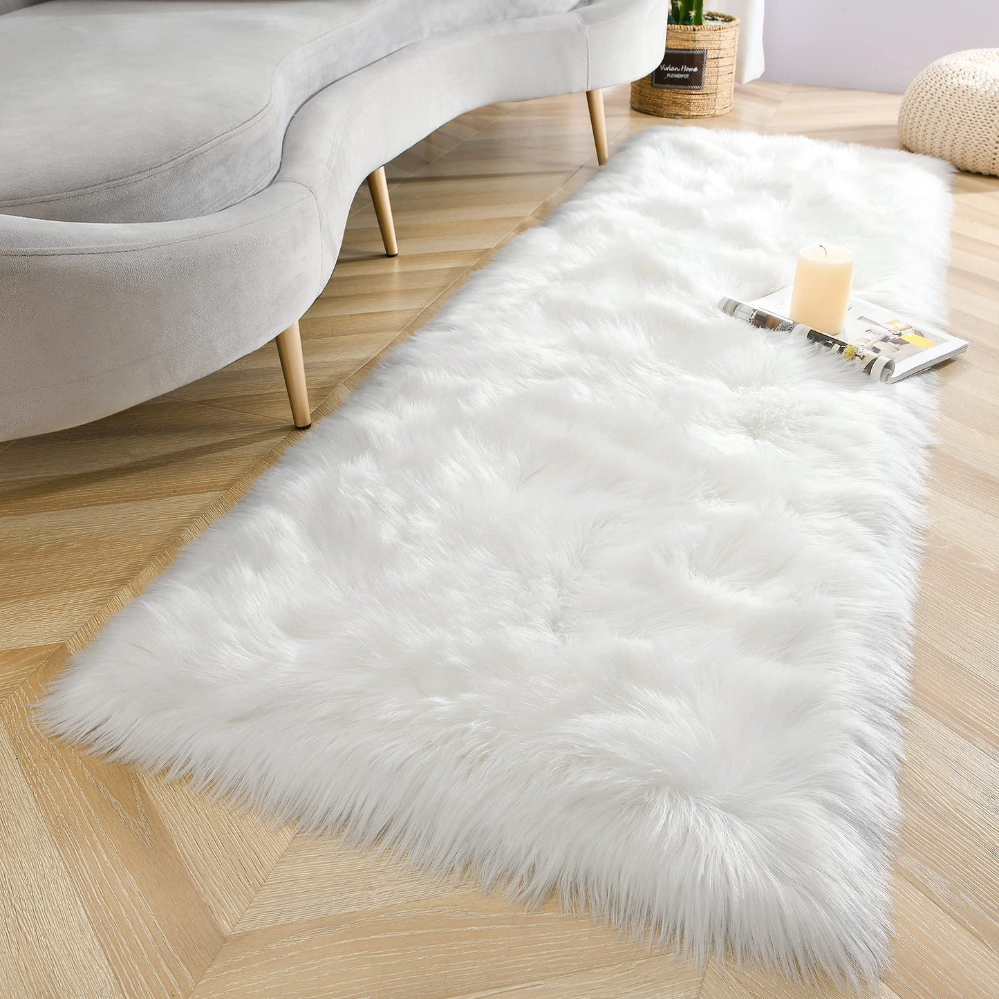 Washable Furry Durable Faux Throw Carpet | Egoodhome™