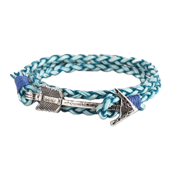 Arrow Charm Men's Leather Bracelet