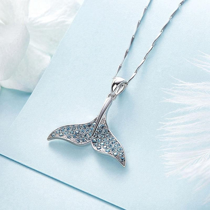 Mermaid Dolphin Fishtail Pendant Necklace