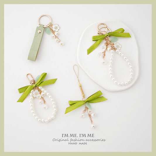 Green Forest Lily Hanging Ornaments Key Chain