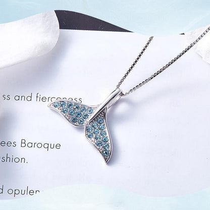 Mermaid Dolphin Fishtail Pendant Necklace